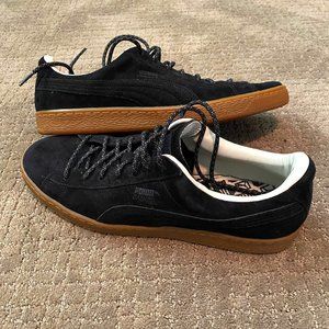 Puma Basket Shoes - Size 10.5 - Black/White/Gum Rubber (Like New)